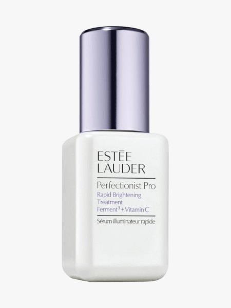 Estée Lauder Perfectionist Pro Rapid Brightening Treatment in branded component on a light gray background