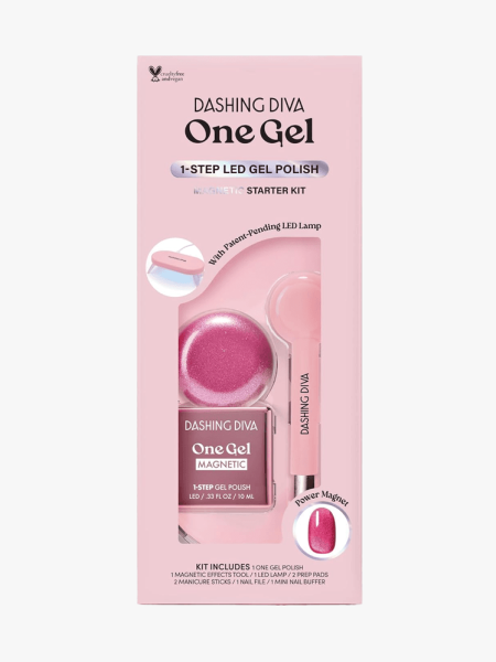Dashing Diva One Gel Magnetic Starter Kit in branded component on a light gray background